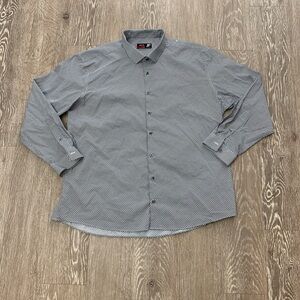 jf j.ferrar Monochrome Patterned Button Down Shirt